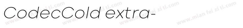 CodecCold extra字体转换